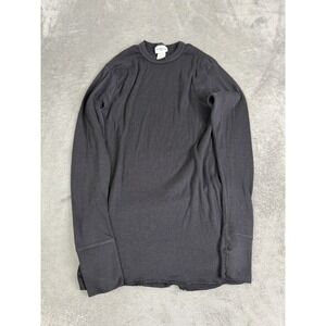 Vintage Duofold Thermal Long Sleeve T Shirt Men's Size Medium Black